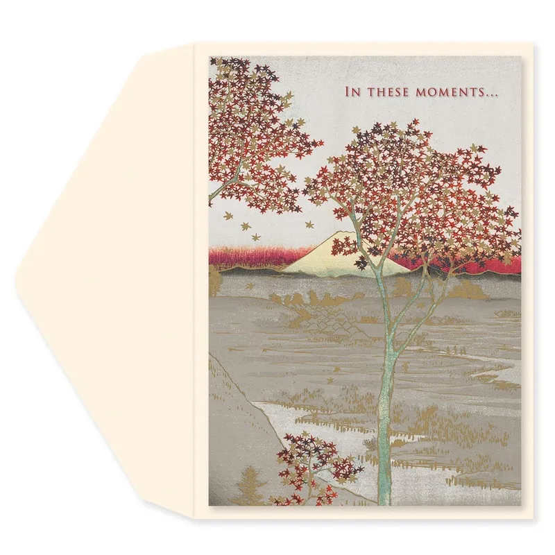 Sympathy Japanese Maple Card for Quiet Remembering