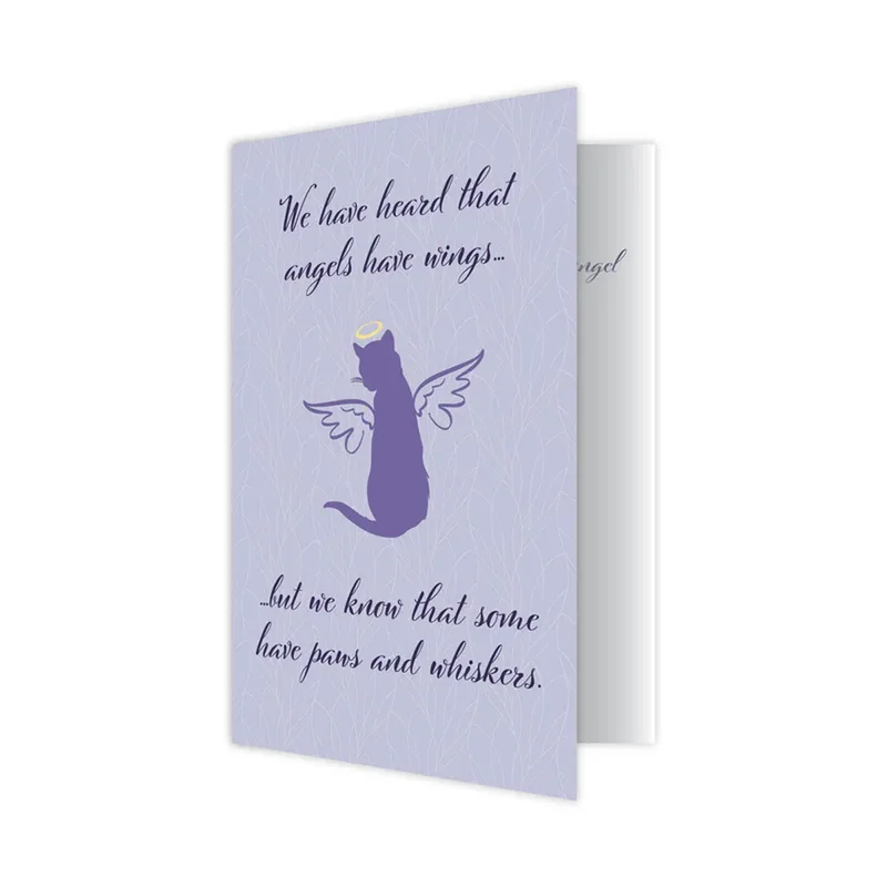 Cat Angel Sympathy Card for Losing a Feline Friend
