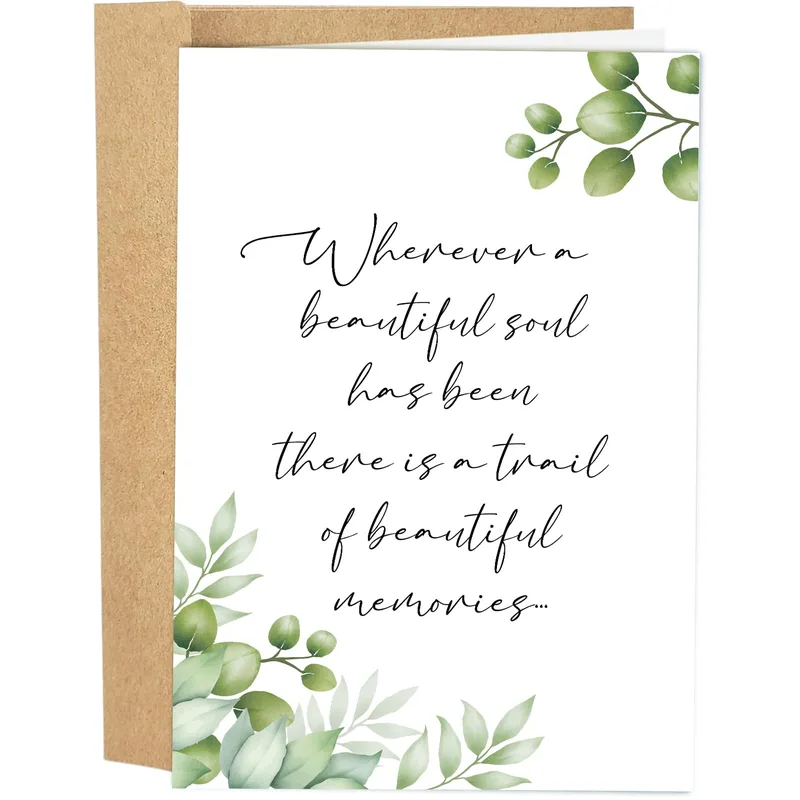 Sympathy Botanical Card with a Tender Memory Message