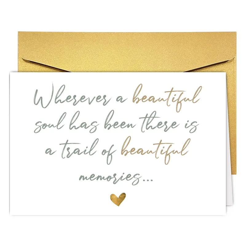 Wherever a beautiful soul Card for Sympathy and Remembrance