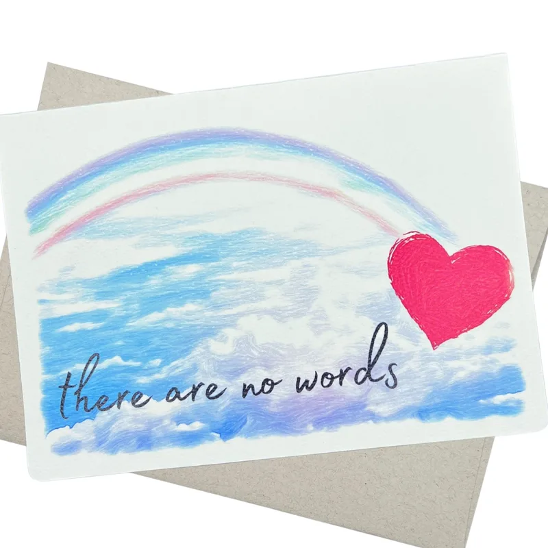 Sympathy Rainbow Heart Card for Anyone Grieving