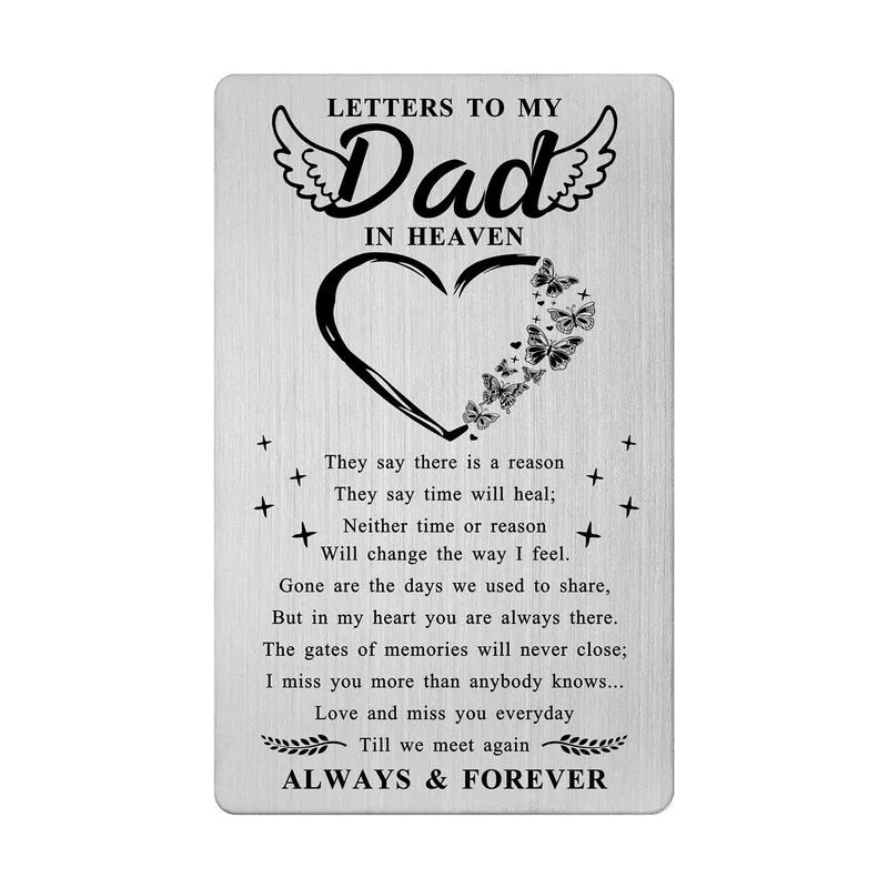 Memorial Dad Card for Remembering Him in Heaven