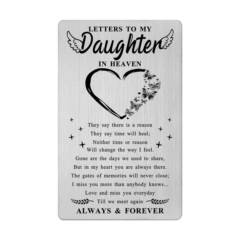 Loss of Daughter Card: A Silver Keepsake for Remembrance