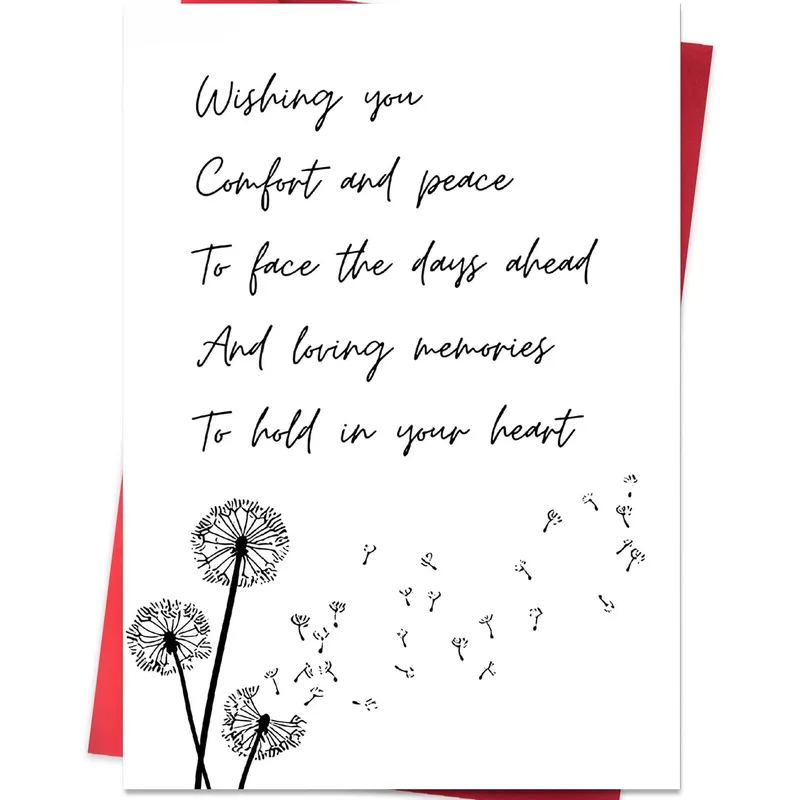 Dandelion Sympathy Card: Comfort and Peace for a Hard Time