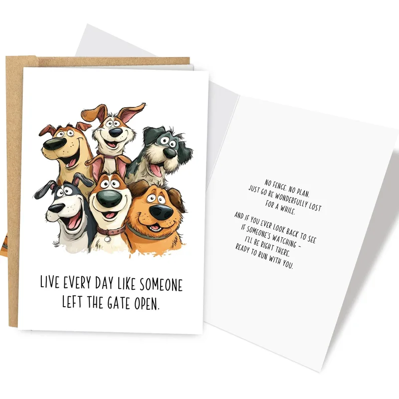Adventure Dog Card: Live Like the Gate Is Open