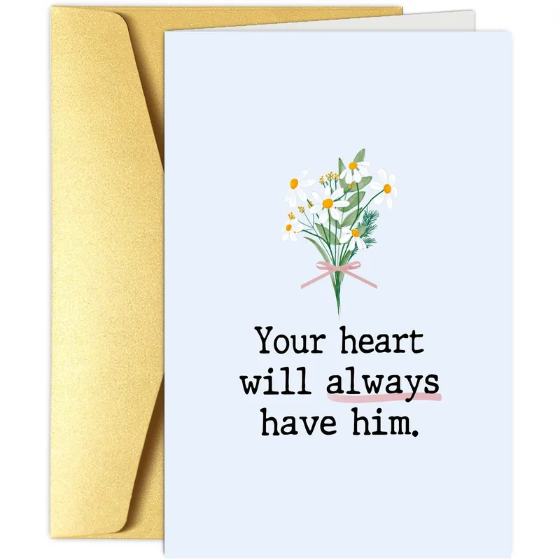 Heart Will Always Have Him Card: Floral Sympathy for Loss