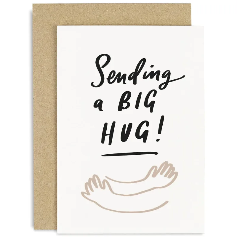 Sending a Hug Card: Warm Thinking of You Card