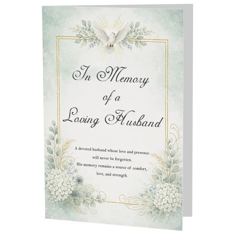 Memorial Husband Card: A Gentle Sympathy Note