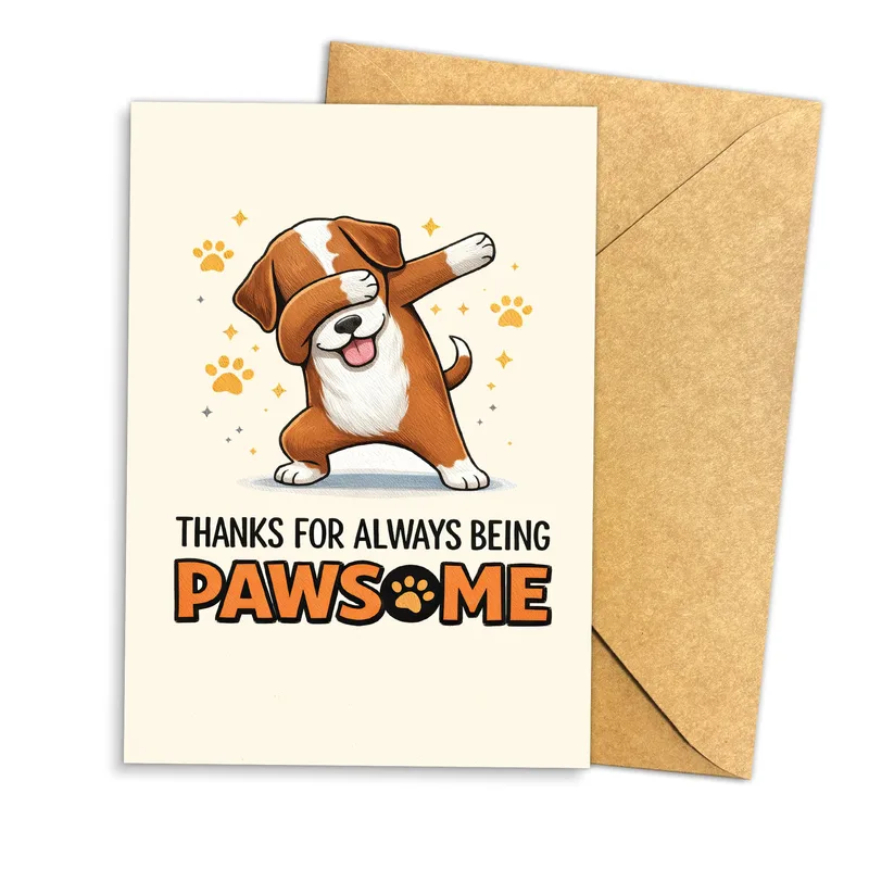 Pawsome Thank You Card for Your Favorite Helper