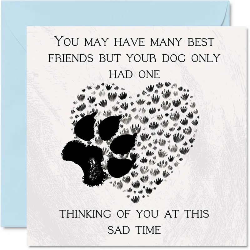 Sympathy for Dog Loss Card: A Paw Print Heart