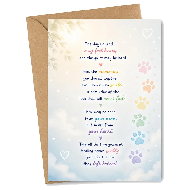 Sympathy for Loss of Pet Card: Gentle Words for a Grieving Heart