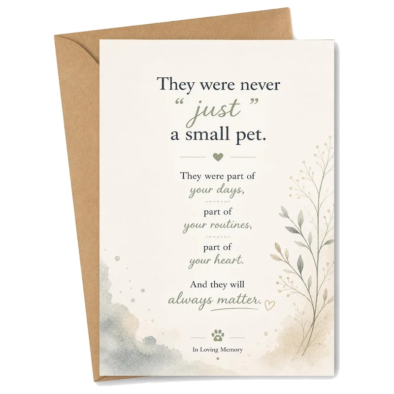 Small Pet Memorial Card for a Loss That Feels Big