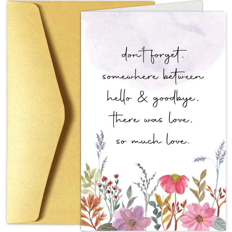 Love Remembrance Card with a Wildflower Message of Remembrance