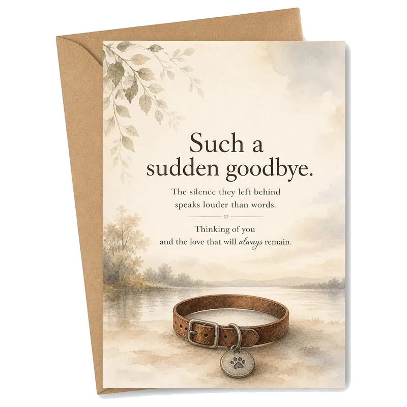 Sudden Pet Death Card for a Grieving Friend