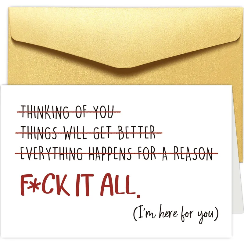 Crossed Out Sympathy Card for When Words Fall Short
