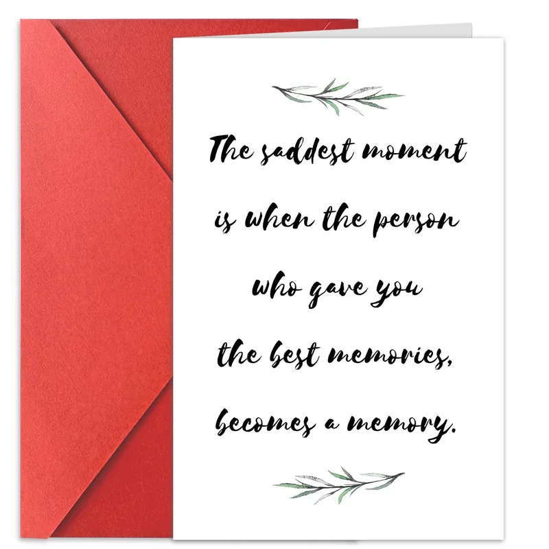 The saddest moment Card for Loss of a Loved One