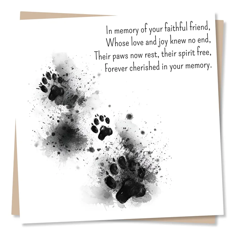 Faithful Friend Sympathy Card for a Lost Pet