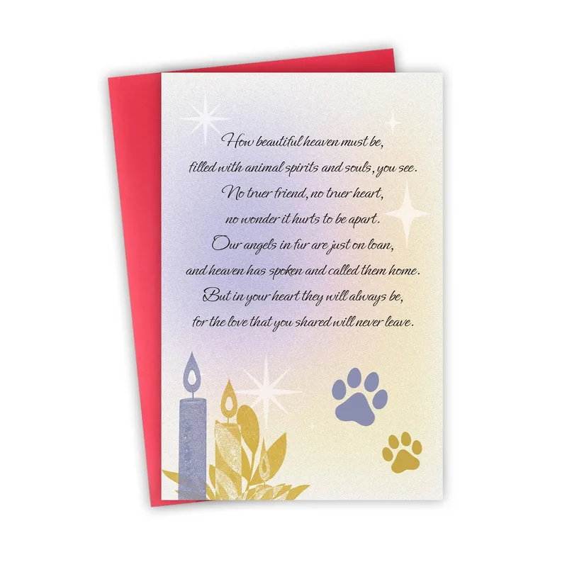 How beautiful heaven must Card for Pet Loss Sympathy