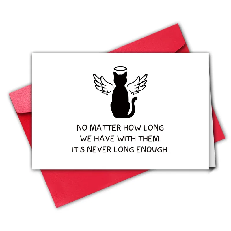 Black Cat Angel Card for Remembering a Beloved Cat