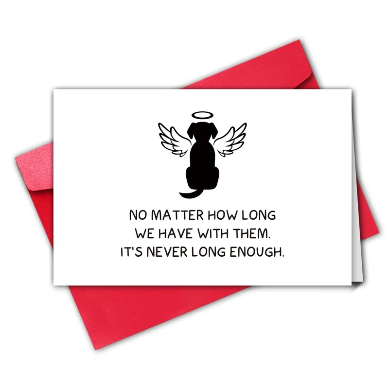 Angel Dog Sympathy Card for Losing a Pup