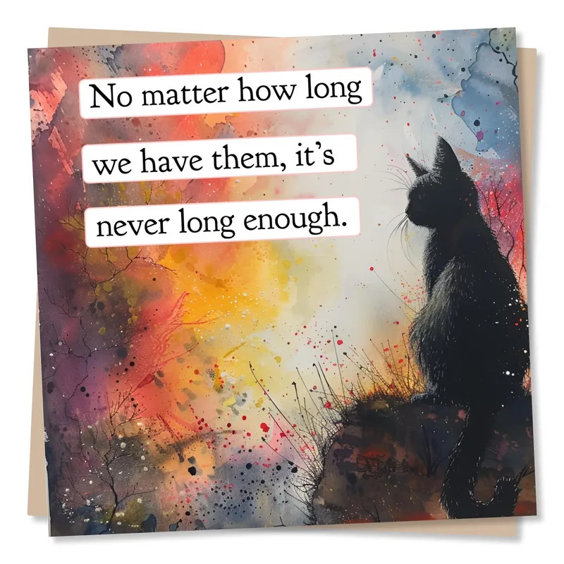 Cat Loss Card: a sympathy card for the heart of a cat lover