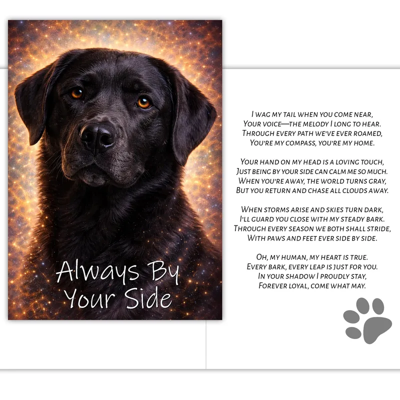 Black Lab Dog Card: Always By Your Side for Loyal Hearts
