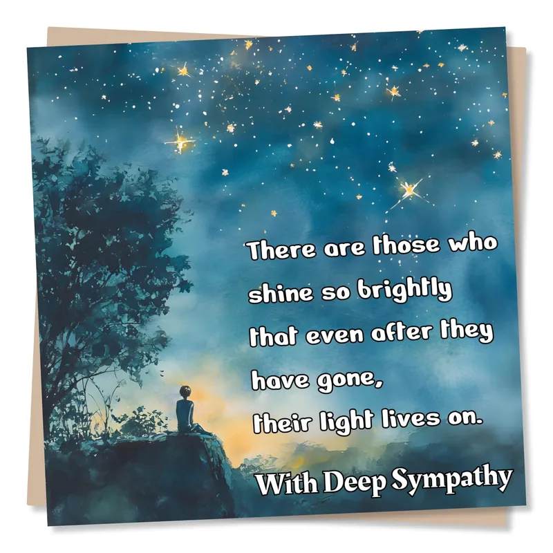 Deep Sympathy Card: Stars That Keep Shining