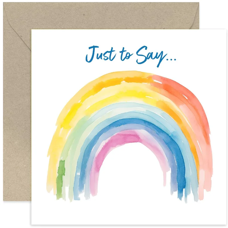 Watercolor Rainbow Card for Thinking of You