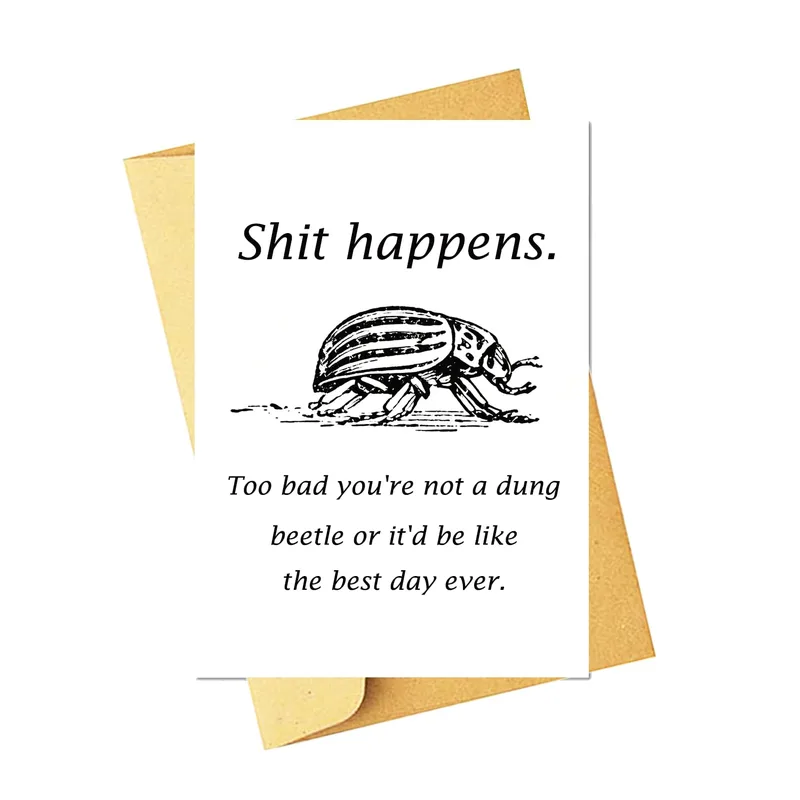 Bad Day Card: A Dung Beetle Joke for Tough Days