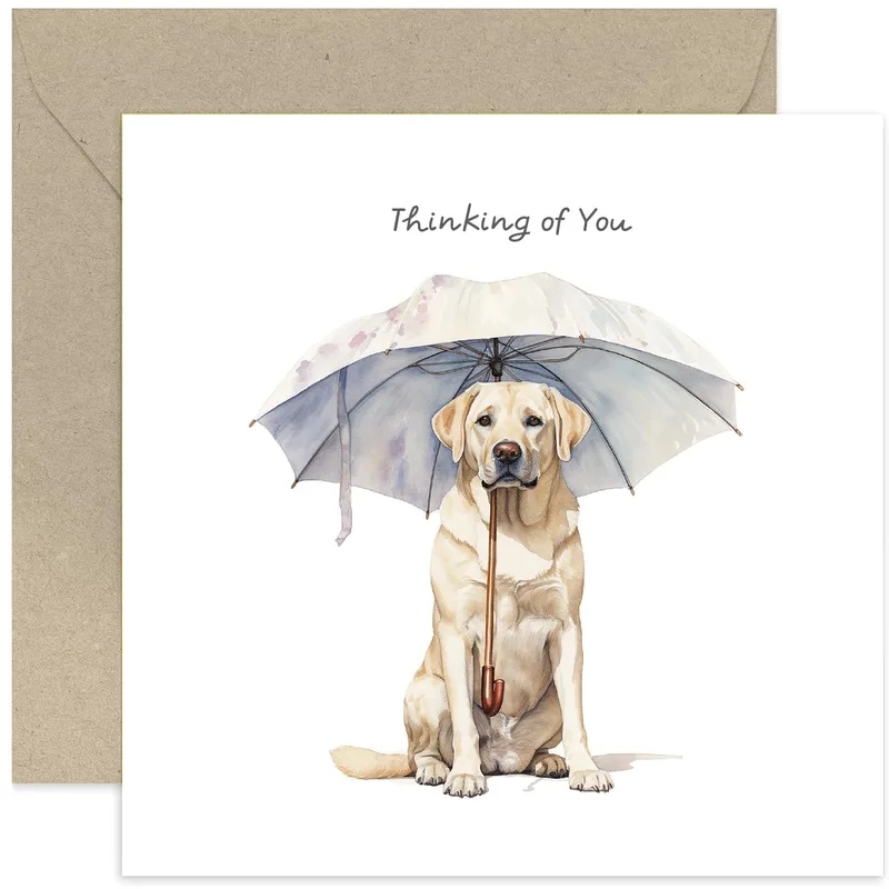 Labrador Retriever Sympathy Card: Thinking of You Art