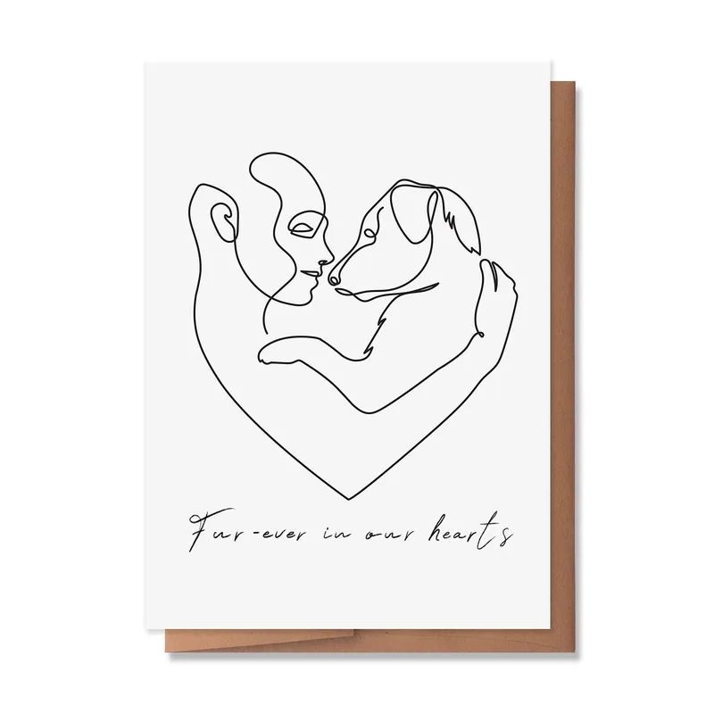 Fur-ever in Our Hearts Card for Pet Loss Sympathy