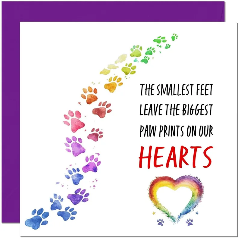 The Smallest Feet Leave Card for Pet Loss