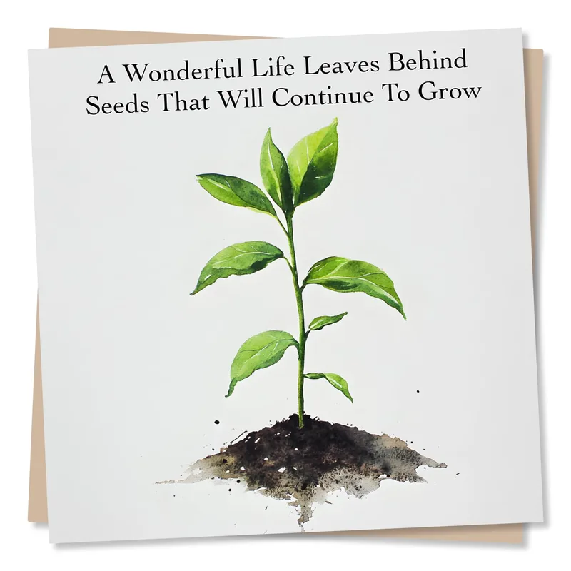 Sympathy Seedling Card: A Gentle Message of Growth