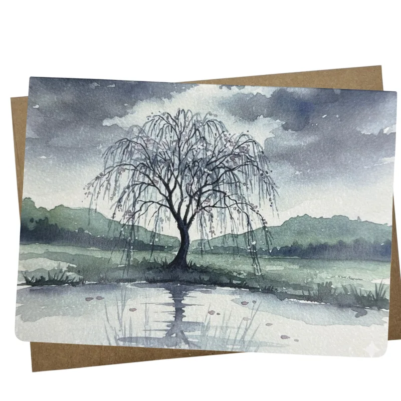 Weeping Willow Sympathy Card for Quiet Remembrance