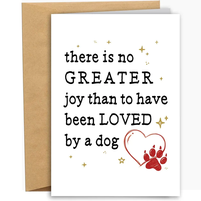 Dog Paw Heart Card: A Sympathy Note for Losing a Best Friend
