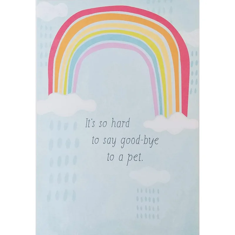 Losing a Pet Card: A Gentle Rainbow Sympathy Card