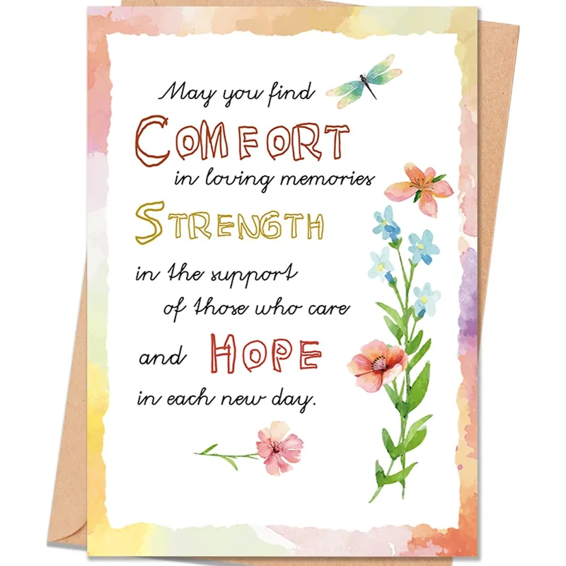 Condolence Wildflower Card for Comfort and Hope in Loss