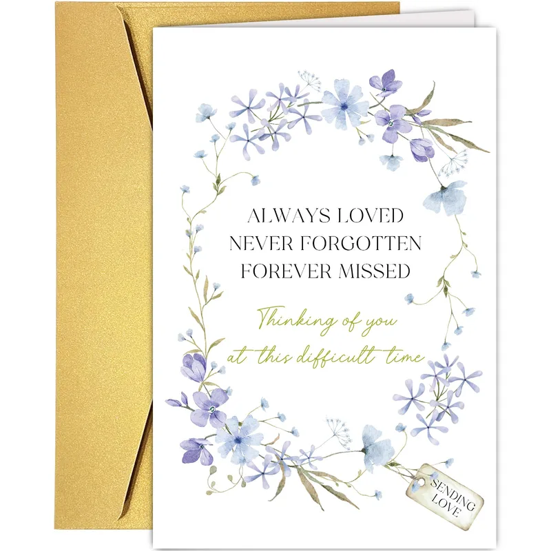 Always Loved Never Forgotten Card for Sympathy and Loss