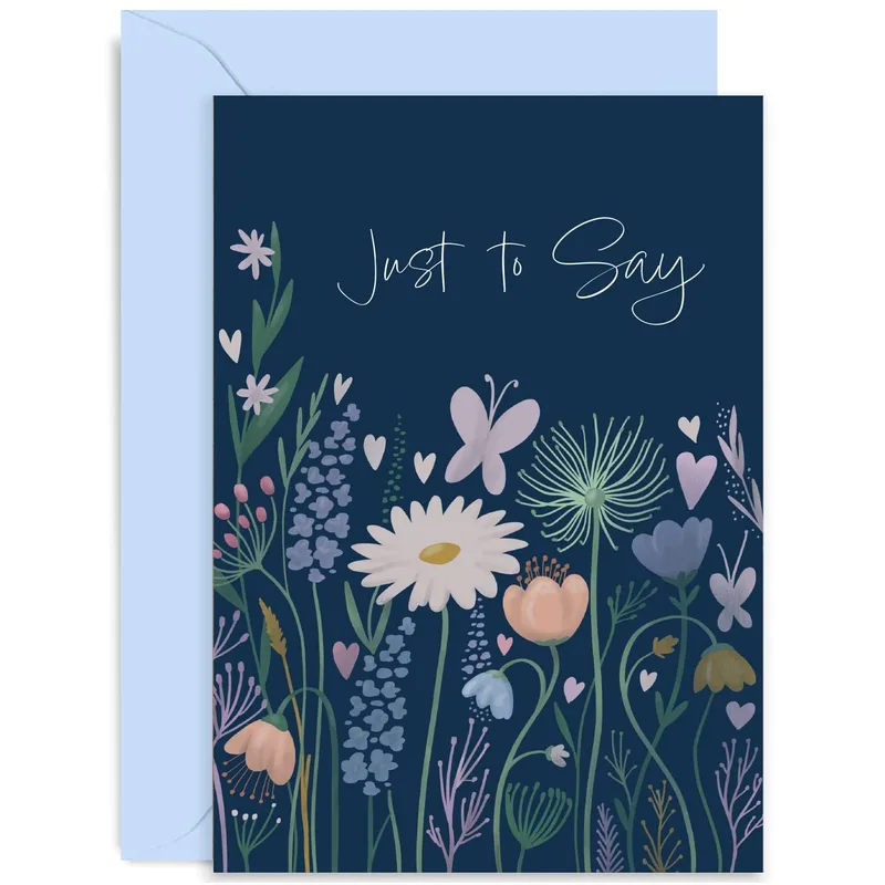 Floral Garden Card: A Quiet Thinking of You