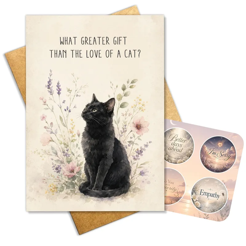 Love of a Cat Card: A Gentle Sympathy Note for Pet Loss