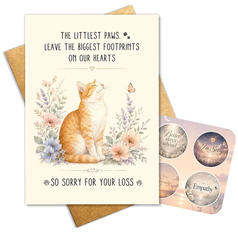 The Littlest Paws Leave Card: Sympathy for a Lost Cat