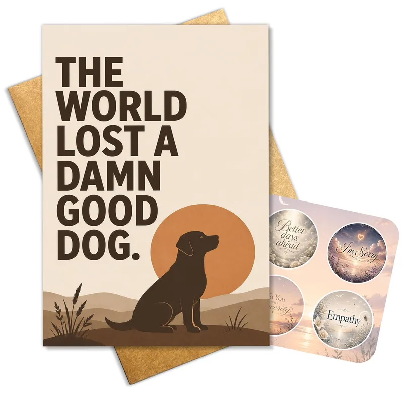 Good Dog Sympathy Card for Losing a Pet Dog