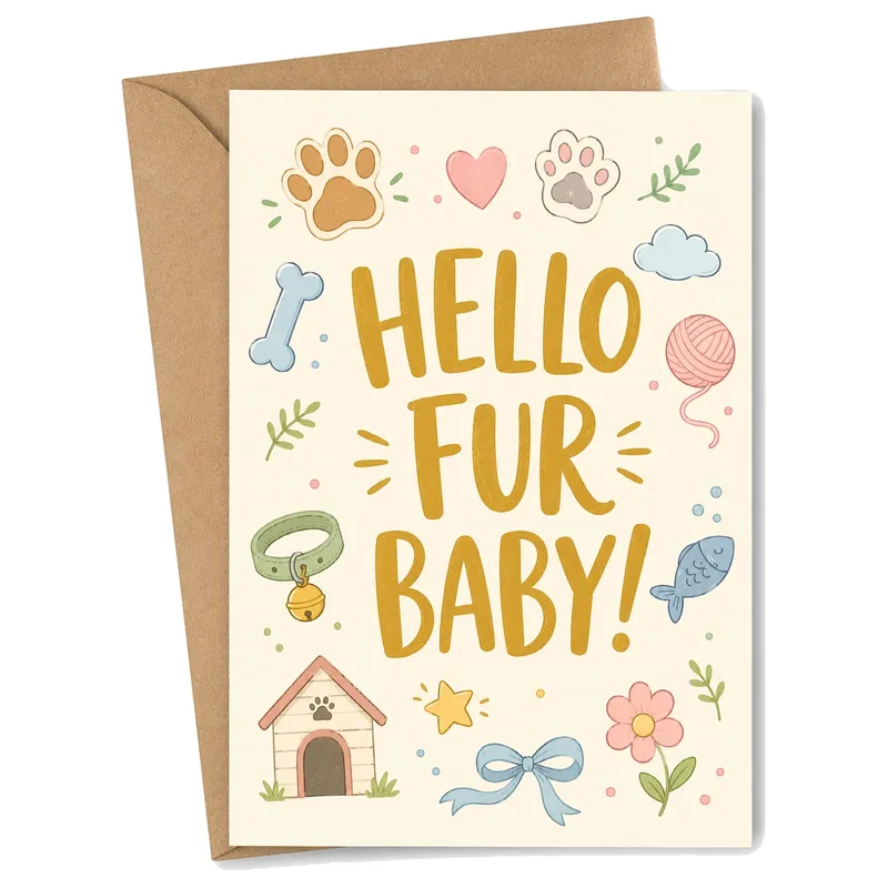 Puppy Welcome Card: a fun hello for a new fur baby