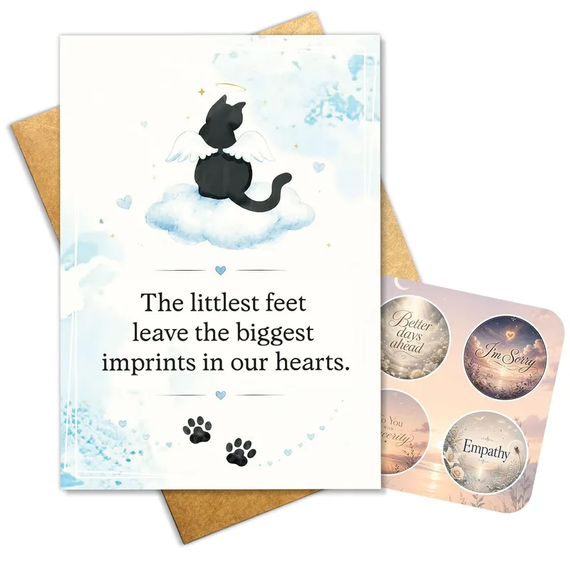 The Littlest Feet Leave Card for a Lost Cat or Kitten