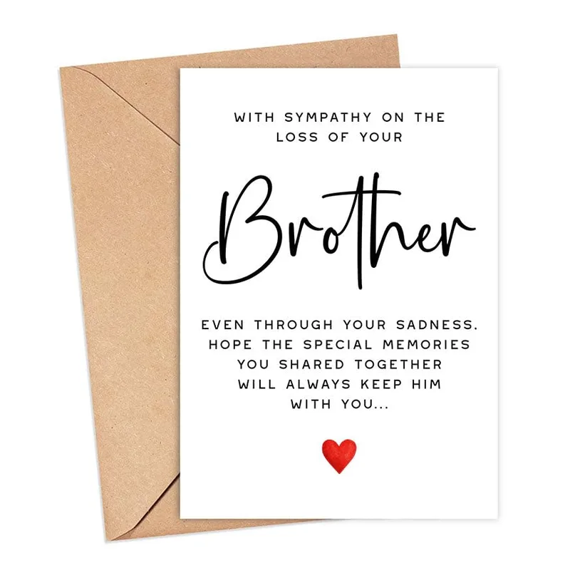 Condolence for Brother Card: Sympathy Words for Grief