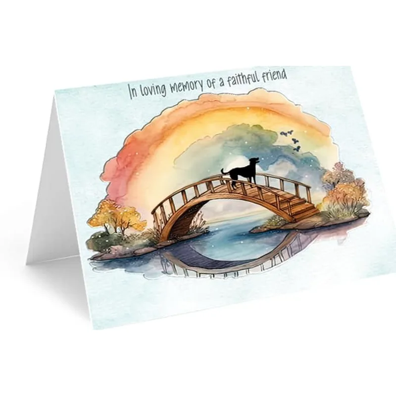 In Loving Memory Card for a Faithful Friend Who Crossed the Bridge
