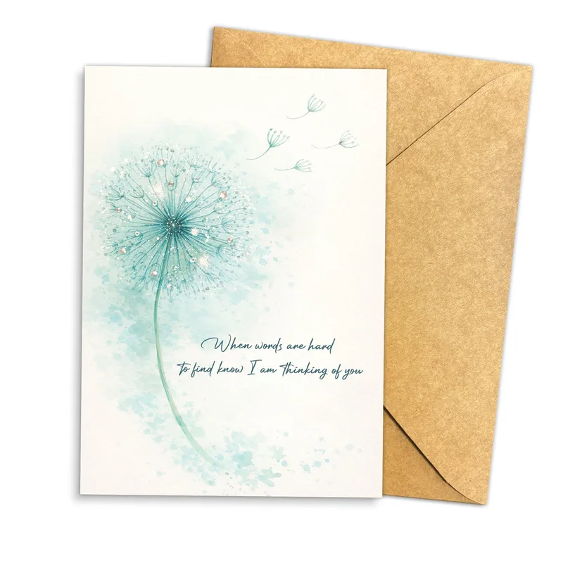 When Words Are Hard Card: A Dandelion Thinking of You