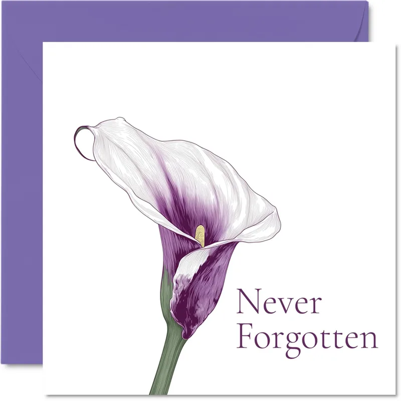 Calla Lily Sympathy Card for Remembering Someone Dear