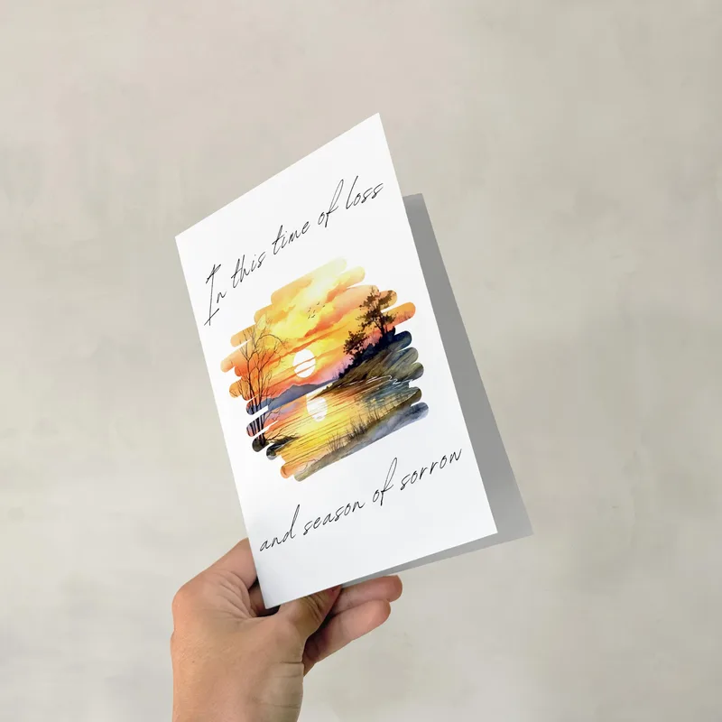 Sympathy Sunset Watercolor Card for Hard Days