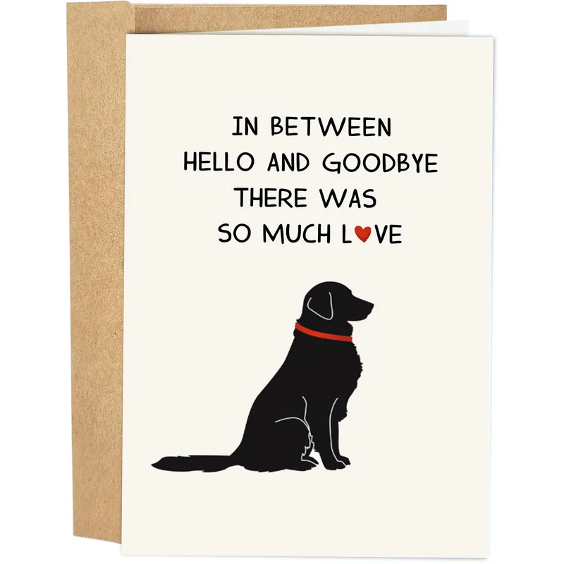 Black Dog Sympathy Card for Loss of a Beloved Dog